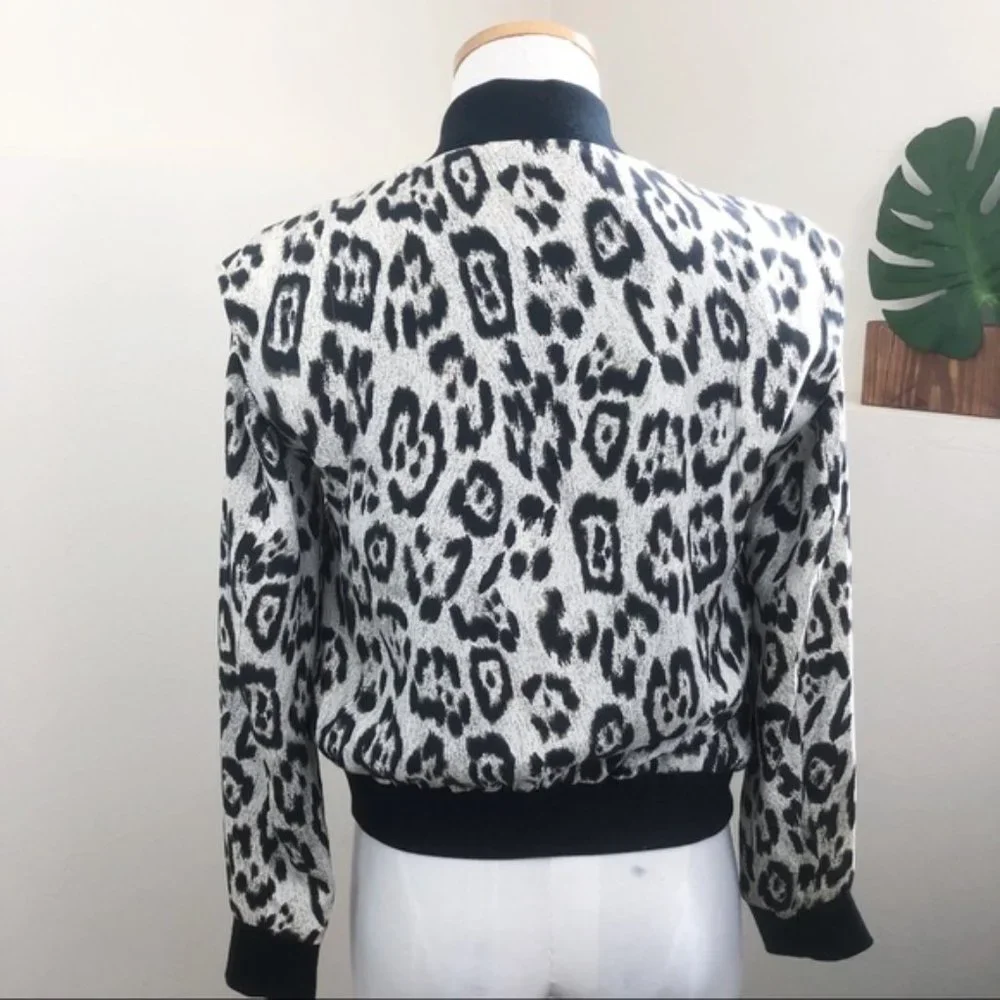 Joes Jeans 100% Silk Reversible Leopard Print Bomber Jacket, Size: L - Picture 2 of 8